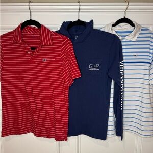 Vineyard Vines Boys Lot Trio Size L - T Shirt Hoodie Polos